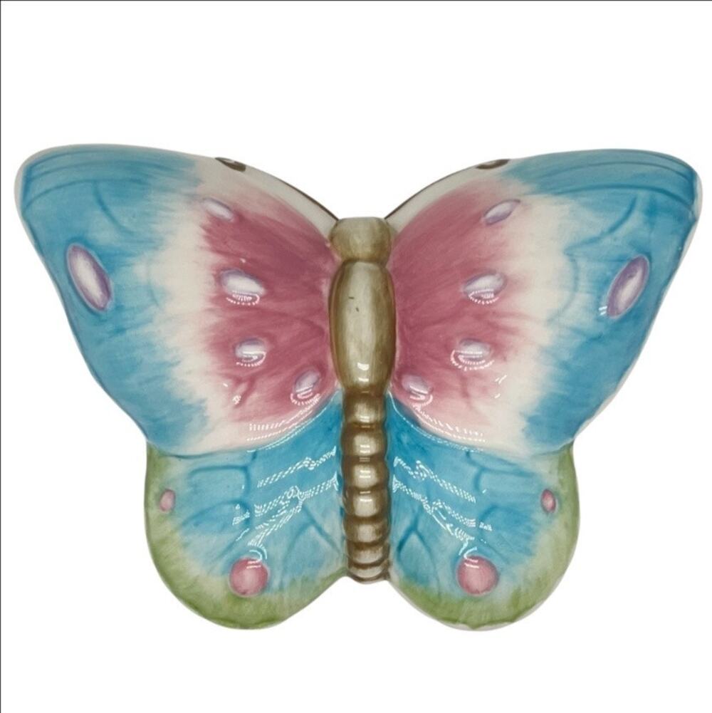 Primavera Franciscan Colorful Butterfly Trinket Box Jewelry Holder with Lid